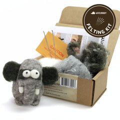 Needle Felting Elephant Kit (min. order qty 4 required)