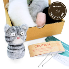 Needle Felting Cat Kit (min. order qty 4 required)