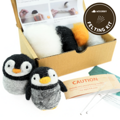 Needle Felting Penguin Kit (min. order qty 4 required)