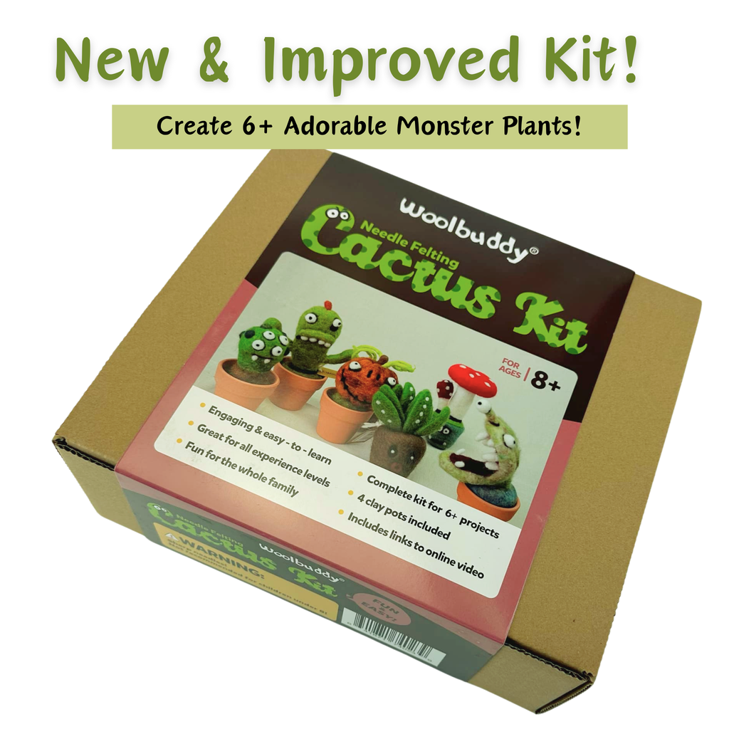 felt succulent kit DIY Cactus Needle Felting Kit | Beginner Wool Craft Succulent Project
