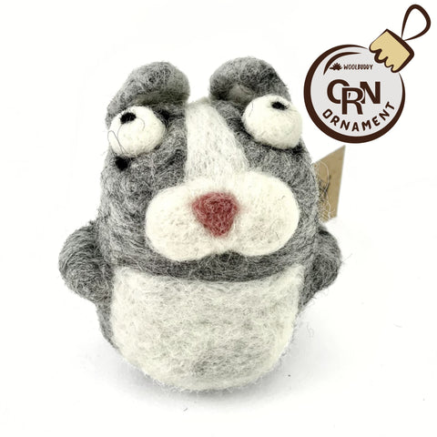 Cat Gray Ornament  (min. order qty 6 required)