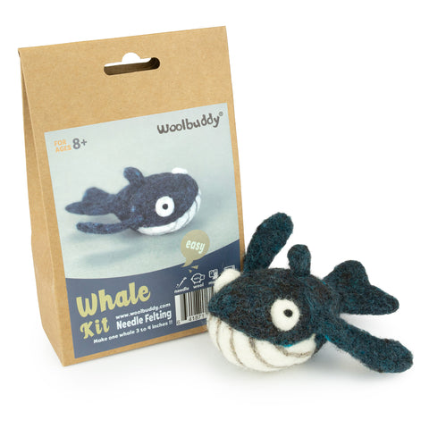 DIY Whale Needle Felting Kit | Beginner Ocean Sea Life Craft Gift (min. order qty 6 required)