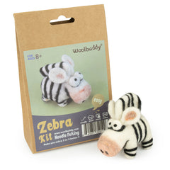 DIY Zebra Needle Felting Kit | Beginner Safari Animal Craft Gift (min. order qty 6 required)