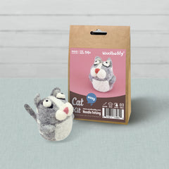 DIY Cat Needle Felting Kit | Pet Lover Craft Project Gift (min. order qty 6 required)
