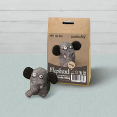 DIY Elephant Needle Felting Kit | Safari Wildlife Craft Gift (min. order qty 6 required)
