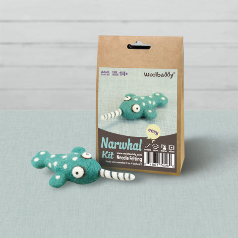 DIY Narwhal Needle Felting Kit | Magical Sea Beginner Craft(min. order qty 6 required)