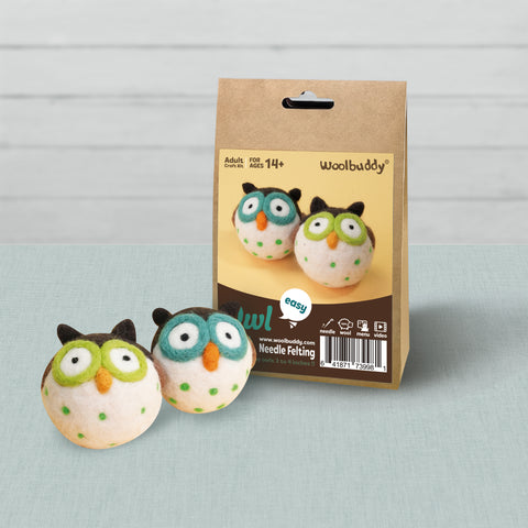 DIY Owl Bird Needle Felting Kit | Woodland Animal Craft Gift(min. order qty 6 required)