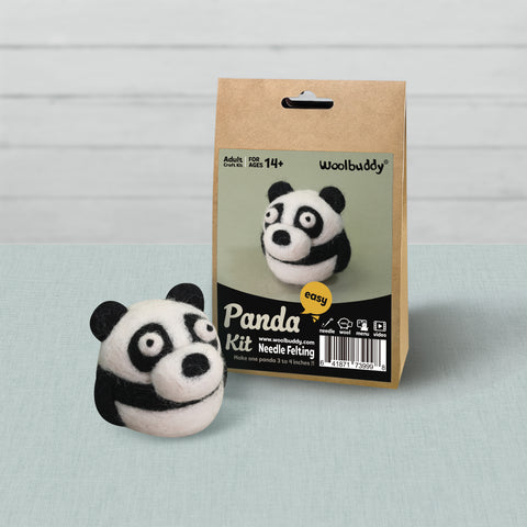DIY Panda Bear Needle Felting Kit | Wildlife Animal Craft Gift (min. order qty 6 required)