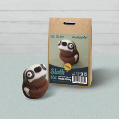 DIY Needle Felting Sloth Kit – Wool Fiber Animal Craft for Beginners (min order qty 6 required)