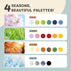 Four Season Wool Roving Color Pack – Fiber for Felting & Crafts (min. qty order 4)