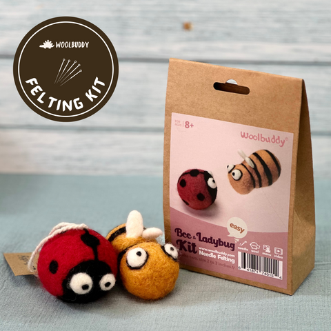 Needle Felting Bee and Ladybug Kit (min. order qty 6 required)