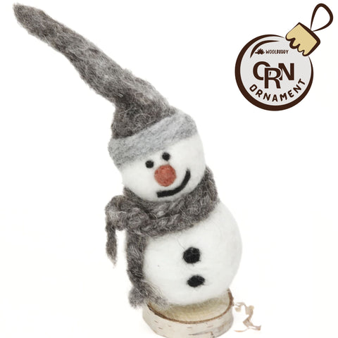 Snowman Gray Ornament  (min. order qty 6 required)