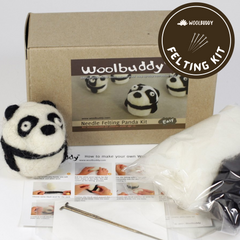 Needle Felting Panda Kit (min. order qty 4 required)