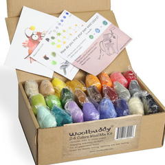 woolbuddy 24 colors wool mix kit