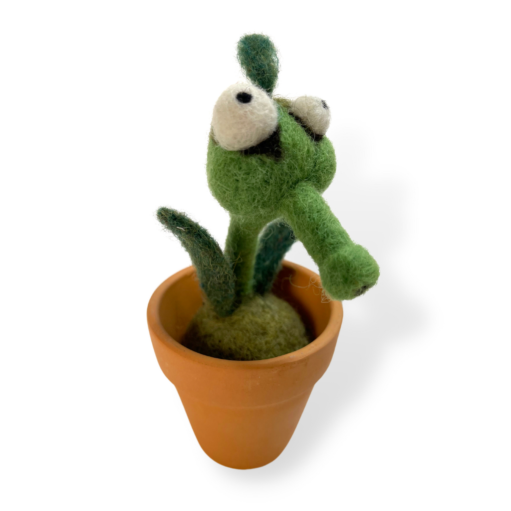 succulent stuffed animal Needle Felted Peashoot Plant | Cute Wool Succulent Decor & Gift (min