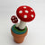 Red Mushroom Plant Ornament | Felted Fungi Fairy Garden Decor Gift (min. order qty 3 required)